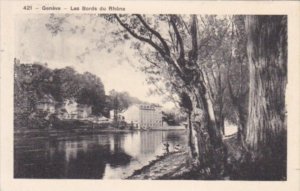 Switzerland Geneve Les Bords du Rhone 1912