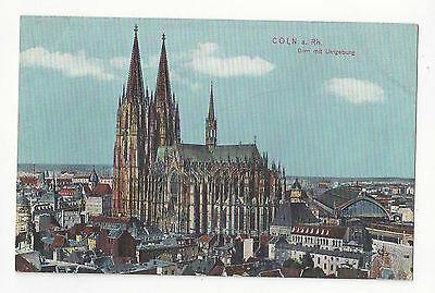 Germany Koln Cologne Coln Cathedral Dom mit Umgebung Vintage c 1910  Postcard