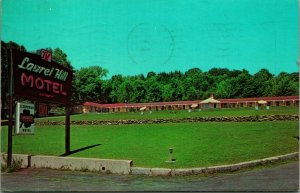 Laurel Hill Motel Lee Massachusetts MA 1963 Chrome Postcard E5