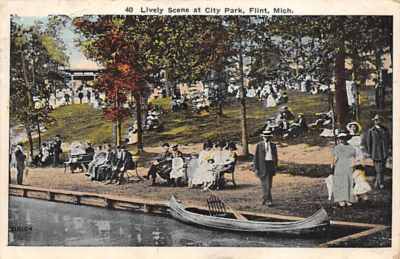 City Park Scene - Flint, Michigan MI