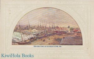 Postcard Central Trust Co IL Great Flood Chicago River 1849
