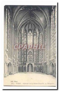 Paris Old Postcard Interior of the Sainte Chapelle The reliquary
