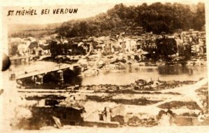 RPPC  WW1  St. Mieheil  Verdun  France Destruction  Real Photo  Postcard  c1918