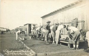 Postcard RPPC C-1915 Texas Waco Military Camp Wash Day  McArthur Mann TX24-2136