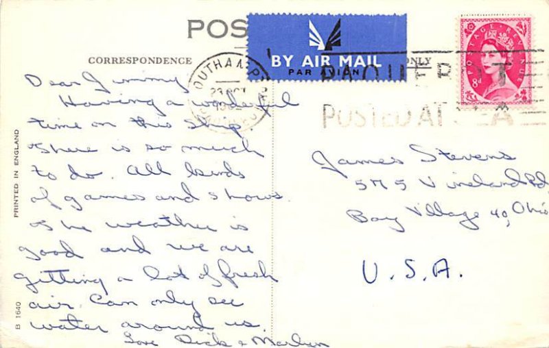 RMS Queen Mary Cunard Line Ship 1962 