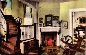 Vtg Lexington Virginia VA Dutch Inn Interior View 1940s Hand Colored Postcard