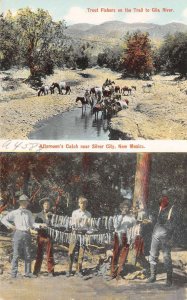 Silver City New Mexico Trout Fishing, & Afternoon's Catch Vintage PC U3739