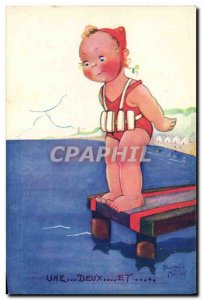 Old Postcard Fantasy Illustrator Child A Mallet and two