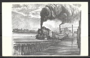 Missouri, Ste Genevieve - Sketches - Railroad Ferry - [MO-058]