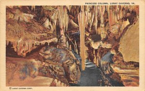 Princess Column Luray Caverns, Virginia, USA 1953 