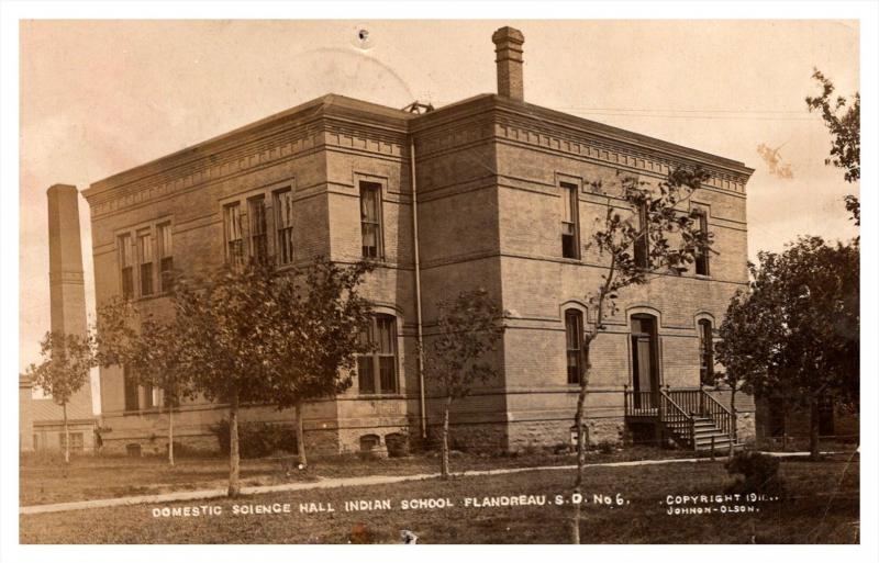 South Dakota  Flandreau   Domestic Science Hall Indian School  RPC