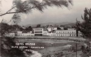 MAZATLAN SINALOA MEXICO~OLAS ALTAS~HOTEL BELMAR~WATERFRONT~REAL PHOTO POSTCARD