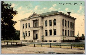 Ogden Utah c1910 Postcard Carnegie Library