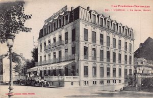 LUCHON FRANCE~LES PYRENNEES CENTRALES-ROYAL HOTEL-AUTOMOBILES~POSTCARD (SEE BACK