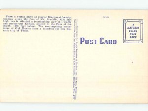 Linen SCENIC DRIVE El Paso Texas TX AF0630