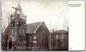 Postcard Palmerston Ontario c1908 Church Wellington County by Warwick