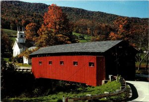 Vermont West Arlington Old Covered Bridge Spanning The Battenkill River
