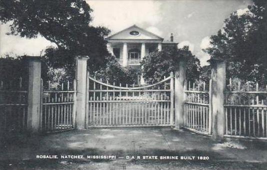 Mississippi Rosalie Natchez D A R State Shrine Built in 1820 Artvue
