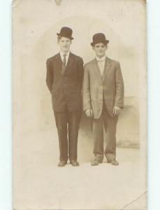 Old rppc GROUP OF PEOPLE Great Postcard AB1484