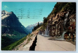 Billings Montana Postcard Weeping Wall Glacier National Park Springs Road 1966