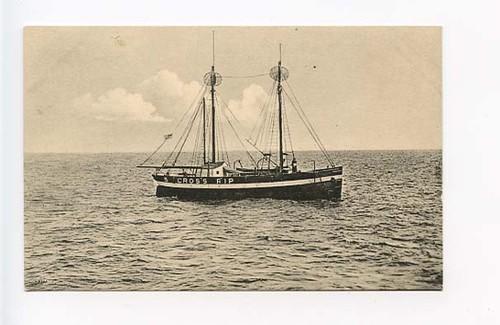 Nantucket MA Cross Rip Number 5 Light Ship Lightship Post...