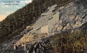 Juneau Alaska A.J.M. Co. Mill Color Lithograph Vintage Postcard U6047