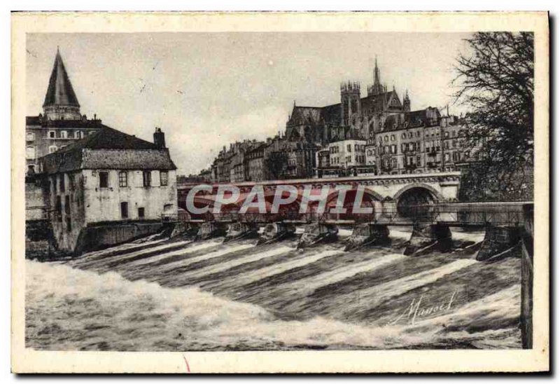 Old Postcard Metz Barrage De La Pucelle And Middle Bridge