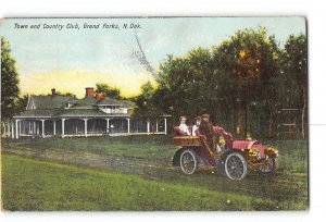 Grand Forks North Dakota ND Postcard 1909 Town and Country Club Automobile