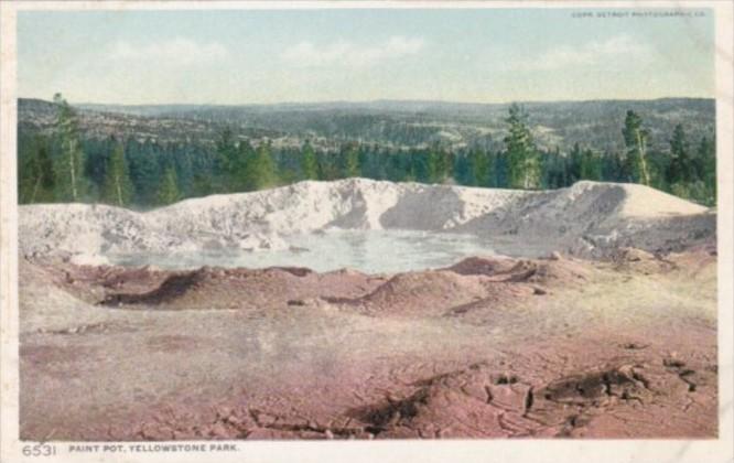 Paint Pot Yellowstone National Park Detroit Publishing