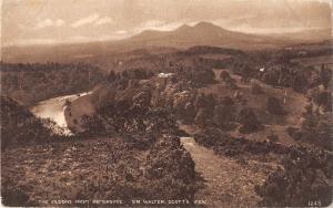 uk28321 eildons from bemersyde sir walter scott scotland real photo uk