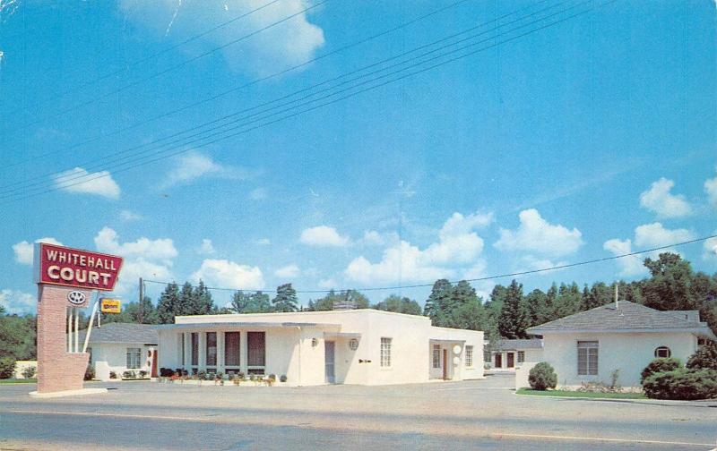 El Dorado Arkansas 1965 Postcard Whitehall Court Motel 