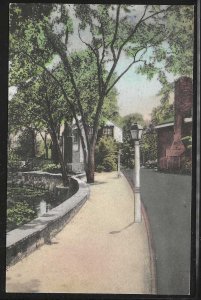 Outside Grounds, Paper Mill Playhouse, Millburn, NJ,  Handcolored Postcard