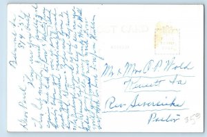 Belmond Iowa IA Postcard RPPC Photo Trinity Lutheran Church c1940's Vintage