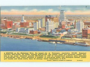 Linen RIVER SCENE Memphis Tennessee TN AE6302