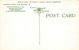 Katahdin ME Stream Camp Grounds Baxter State Park Real Photo Postcard