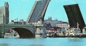 Postcard Early View of Cherry Street Bridge, Toledo, OH.       P3
