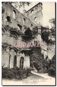 Jumieges Postcard Old Old Abbey Jumieges lateral Ruins of Our Lady & # 39eglise