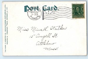 1908 Lawrence Massachusetts MA Postcard Shawsheen River Scenic View Trees Posted