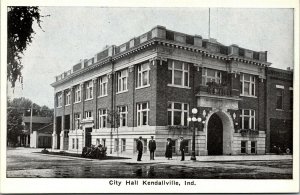 Vtg Kendallville Indiana IN City Hall 1920s Unused Postcard