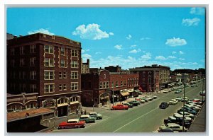 Downtown Street Scene Columbia Missouri Vintage Standard View Postcard Old Cars