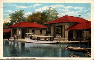 Postcard Boat House at Jackson Park in Chicago, Illinois