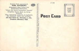 Karz Ratzsch's Ouystanding Restaurant Milwaukee WI 