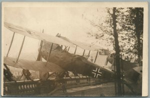 EARLY AVIATION GERMAN WWI ERA BIPLANES ANTIQUE REAL PHOTO POSTCARD airplane