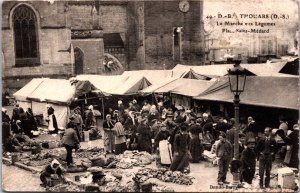 France Thouars Le Marche aux Legumes  Vintage Postcard 09.97