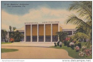 Florida Fort Lauderdale Memorial Audditorium 1957 Curteich