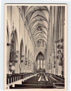 Postcard Schrägblick durch das Mittelschiff, Das Münster Zu Ulm, Germany