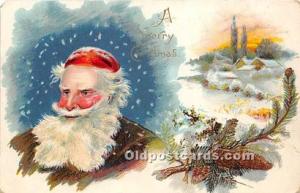 Santa Claus Christmas 1907 a lot of corner wear, very small tear right edge