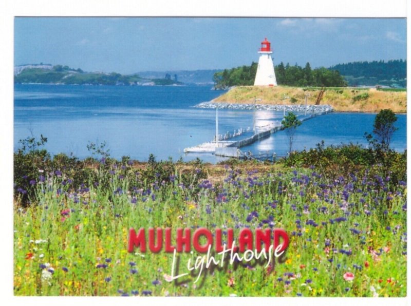 Mulholland Lighthouse, Lubec Channel, Campobello Island NB, Chrome Postcard