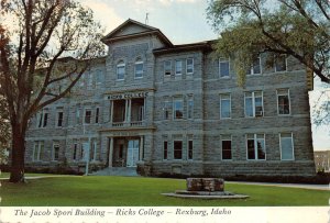 Rexburg, ID Idaho  RICKS COLLEGE Jacob Spori Building  4X6 Continental Postcard