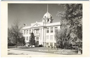 Sidney MT Richland County Courthouse Real Photo RPPC Postcard
